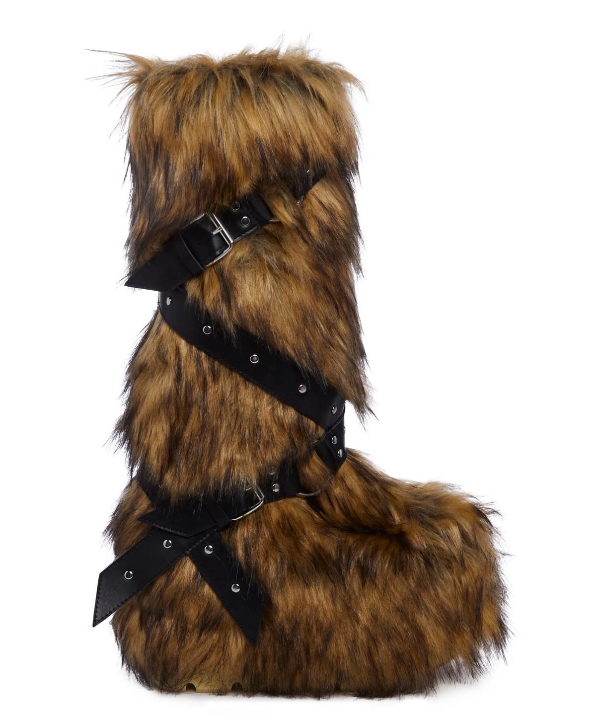 Rave FAUX FUR BOOTS - BROWN