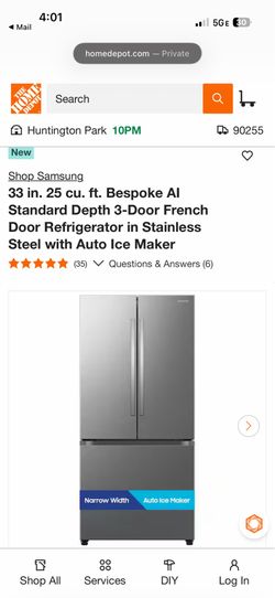 Brand new, Samsung 33 inch, standard depth, refrigerator brand new