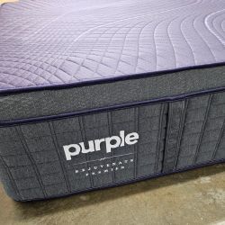 LIKE NEW! Purple Rejuvenate Premier King Mattress - Delivery Available