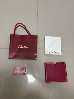 CARTIER Small Empty Accessory Bag 8” x 7” x 3.25”