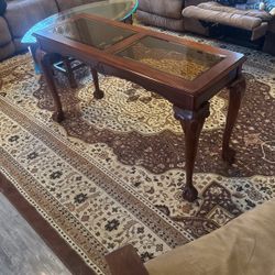 Solid Wood Cherry Ball & Claw Sofa Table 