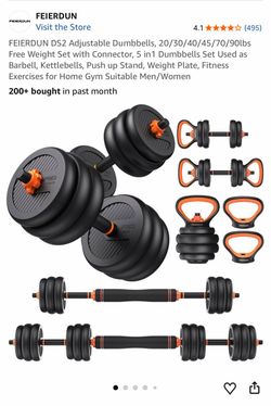 Dumbbells and kettle brand new