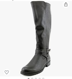 Style & Co. Brigyte Wide Calf Women US 8 Black Knee High Boot