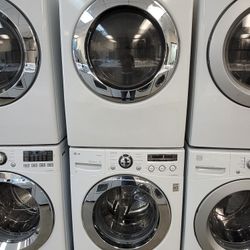 LG Front Loading Washer And Stackable Gas Dryer Set 