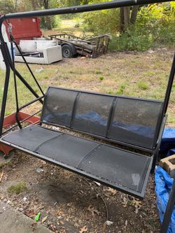 Outdoor Porch Swing with Metal Frame
