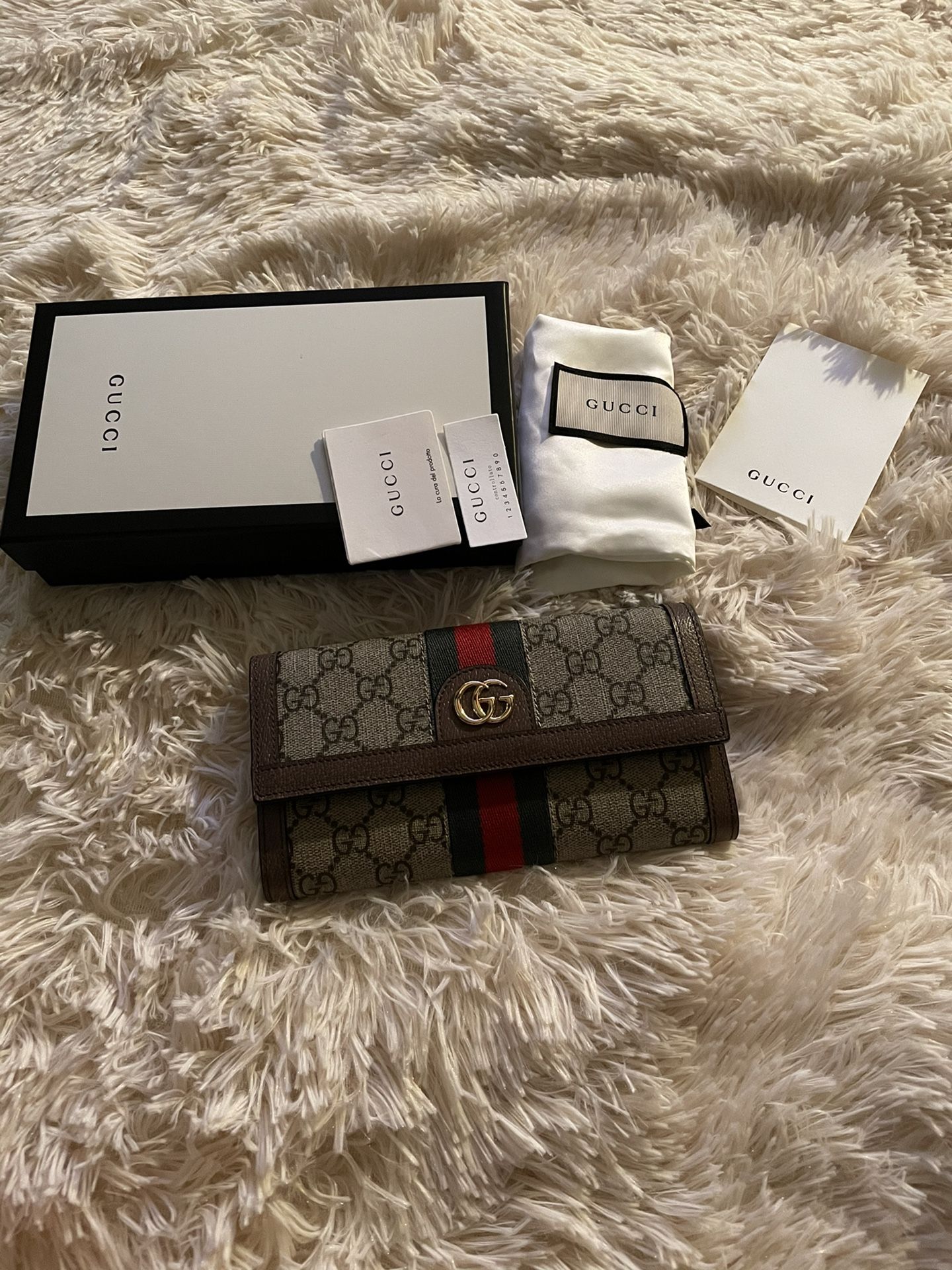 SALE Pending Gucci Ophidia wallet new green red green web