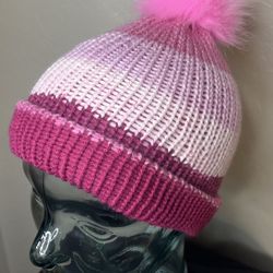 Unisex Reversible Adult Hand Knit Beanie
