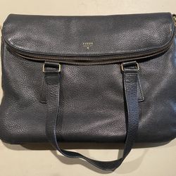 Fossil Black Leather Handbag – Like New, Women’s Tote Purse