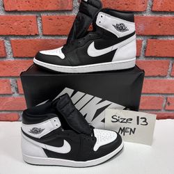 Nike Air Jordan 1 High OG ‘Black White 2.0’ Size 13