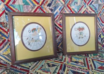 Bathroom cross stitch