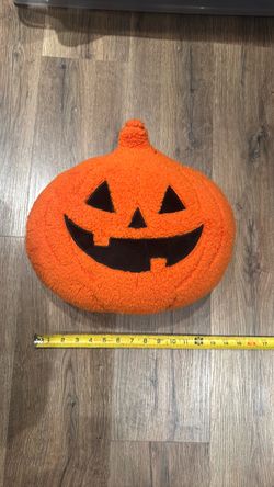 Orange pumpkin decor pillow