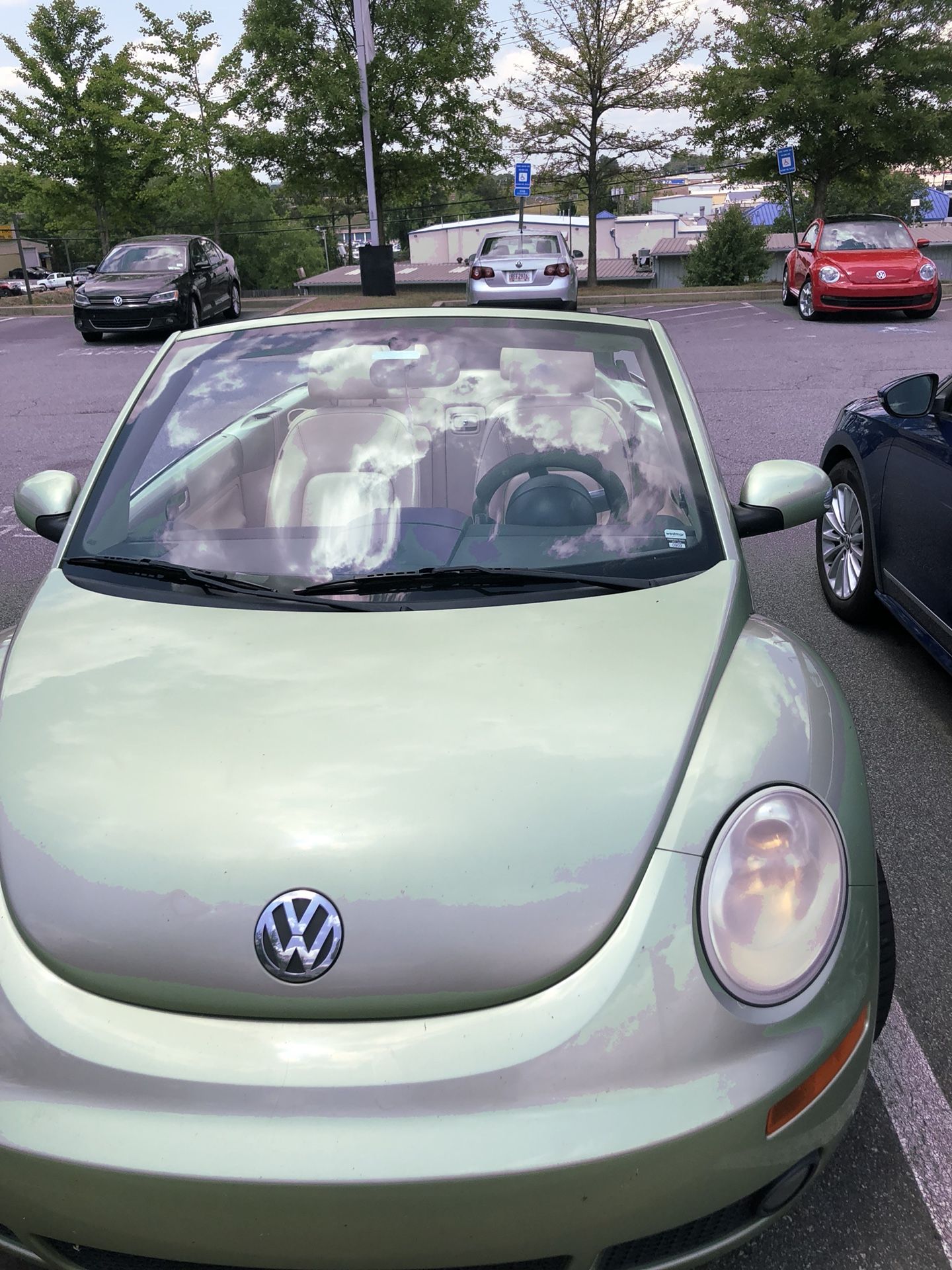 Adorable mint green beetle convertible