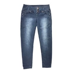 Celebrity Pink Dark Wash Triple Button Ankle Zipper Skinny Jeans