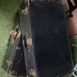 Vintage Smaller Metal Trunk Chest
