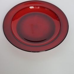 Vintage Royal Ruby Salad Plates by Anchor Hocking Set of 5