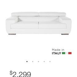 Luxury Italian Leather Recliner Sofa 
