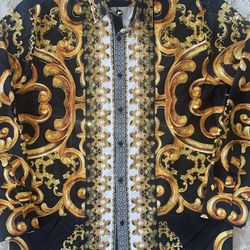 New Men’s elegant rhinestone shirt Large