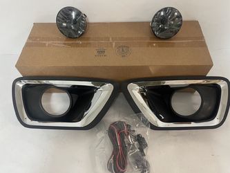 15-19 chevy COLORADO Smoked Lens Driving Fog Light Lamps w/Chrome Trim Bezel Cover+Switch(RR)