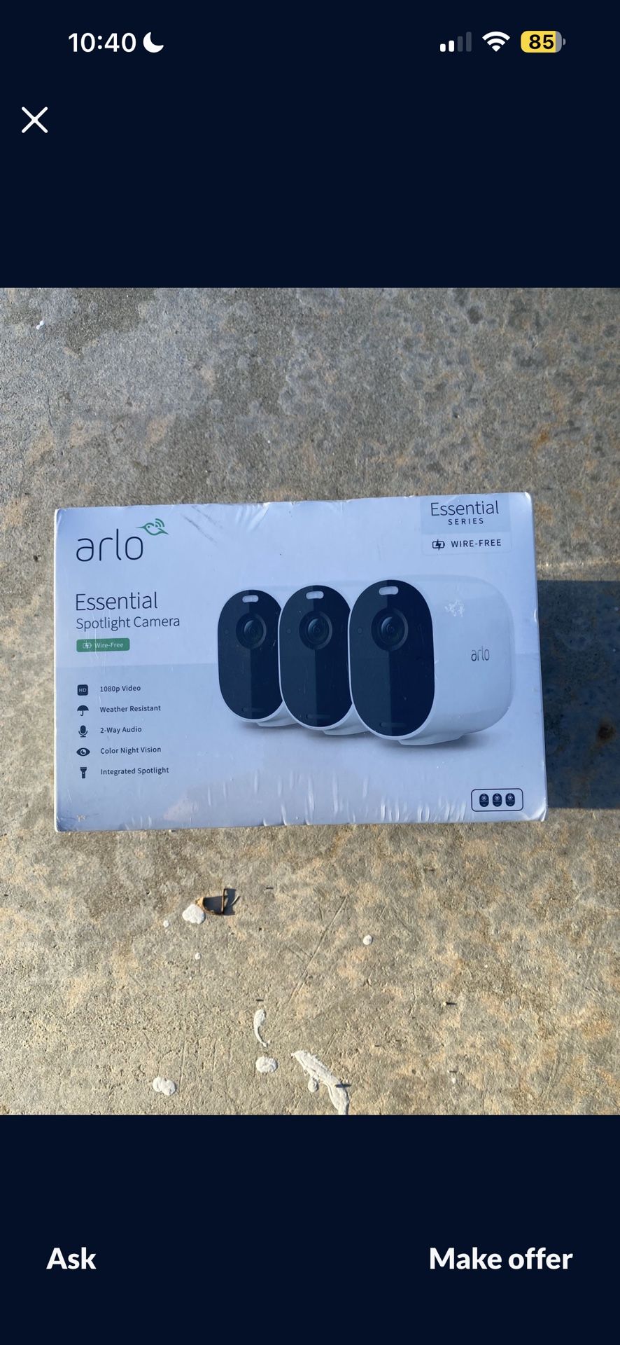 Arlo Essential 5s -3pack W Solar Panel Chargers