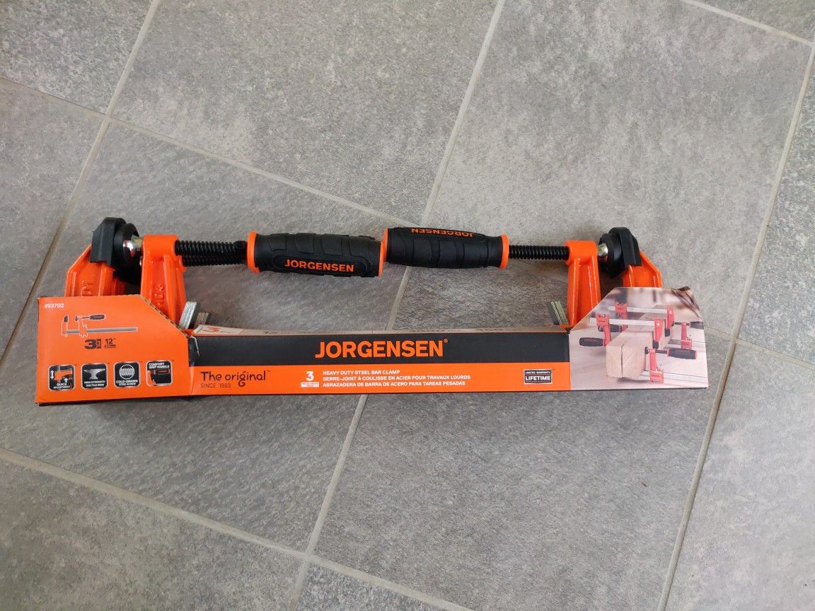 3x Jorgensen 12" Steel Bar Clamps