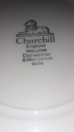 Vintage Churchill England Willow Blue Thumbnail