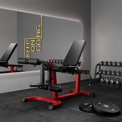 New Leg Extension and Curl Machine, 440LB Adjustable Leg Curl Machine for Home Gym, Seated Leg Extension and Lying Curl Machine for Lower Body Workout