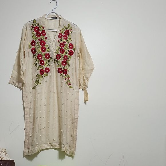 Agha noorlong top and long stole 2 pc pakistani