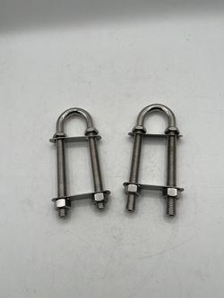 1/2" Stainless Steel Marine Boat Stern Bow Eye Tie Down U Bolt (2 pieces)