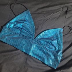 Metallic Teal Bralette