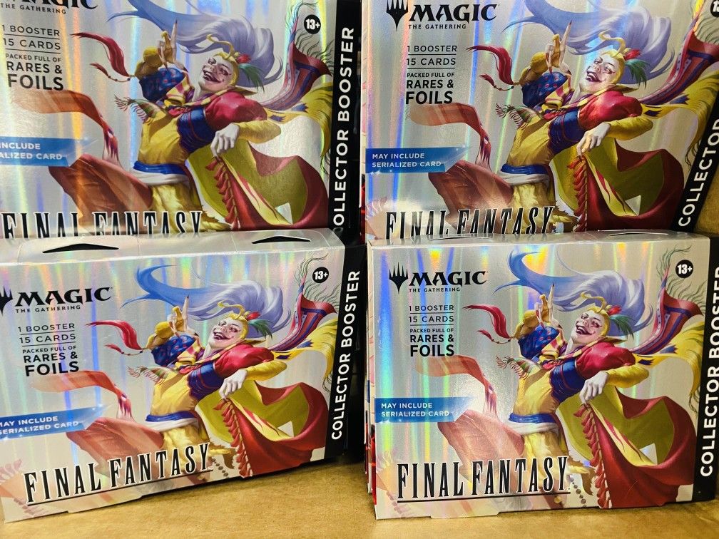 MAGIC THE GATHERING MTG FINAL FANTASY COLLECTOR BOOSTER OMEGA BOX LOT OF 4