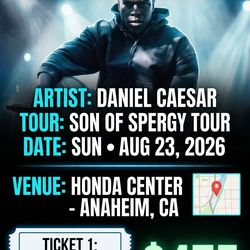 ​🎤 DANIEL CAESAR: SON OF SPERGY TOUR – LIVE IN ANAHEIM! 🎤