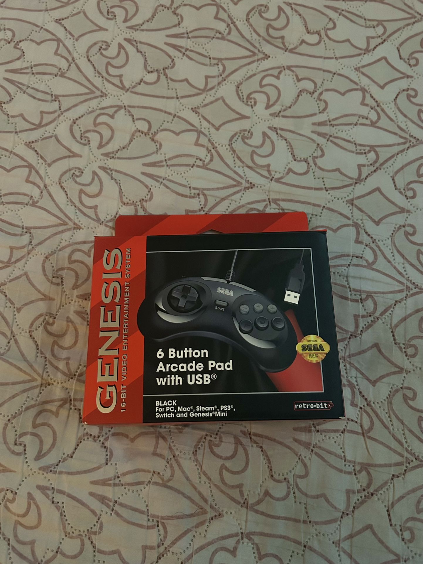 Retro SEGA USB Controller – Compatible with Genesis Mini & Switch