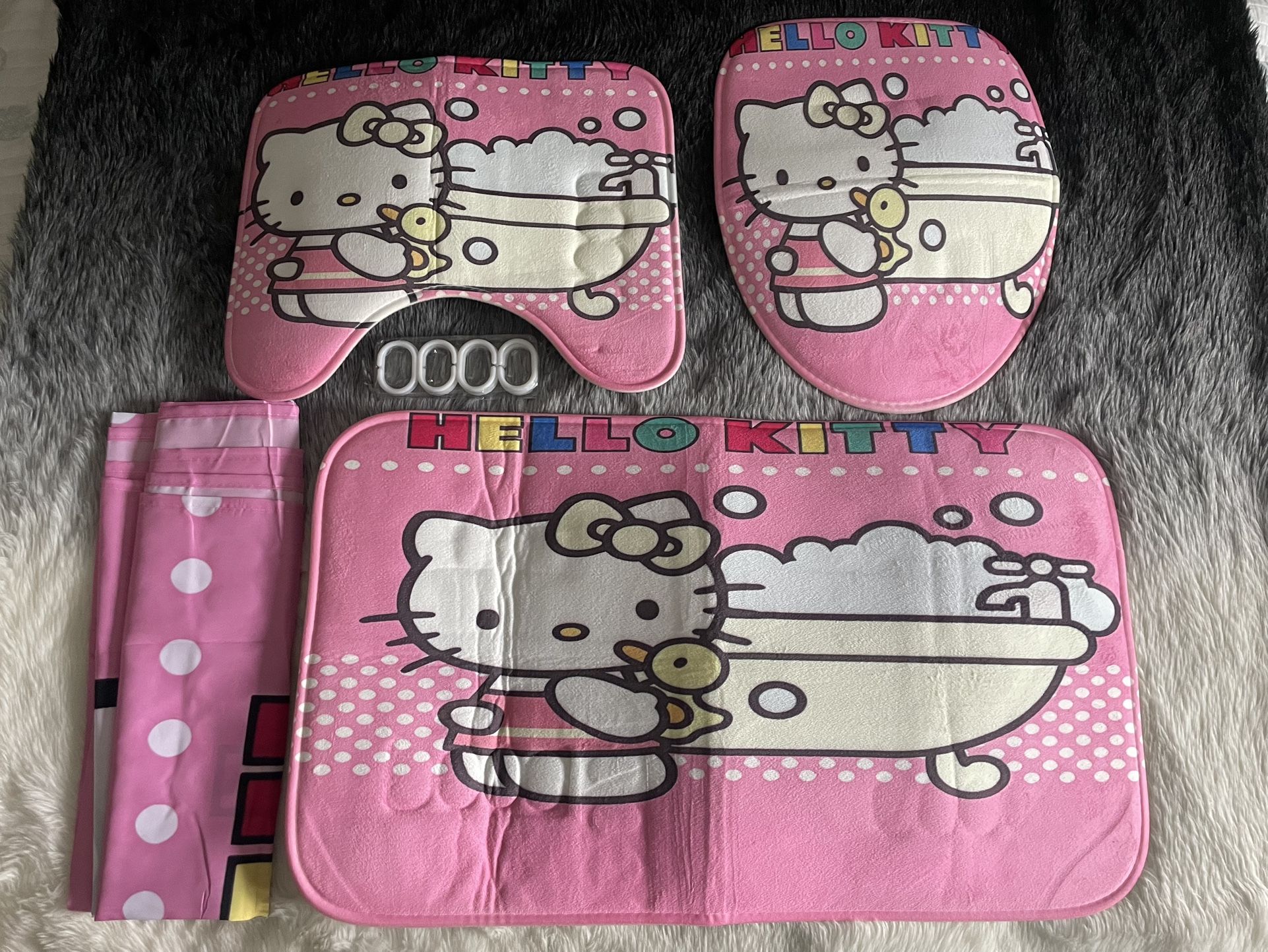 Hello Kitty 5-Piece Bathroom Set, Set for Restroom