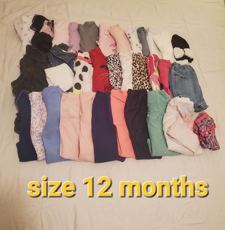 Girls Clothes Size 12 Months