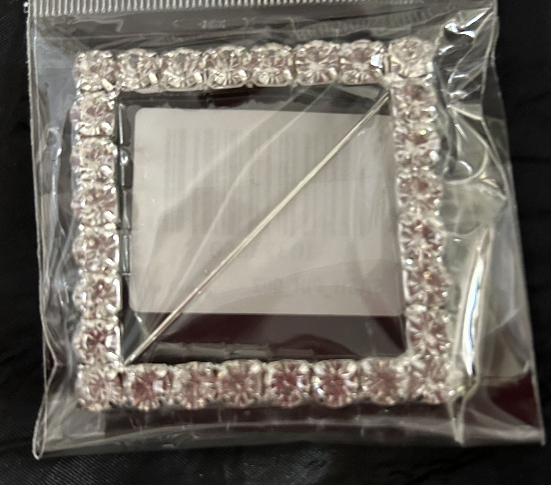NEW IN PACKAGE RHINESTONE SASH PINS. quantity 10