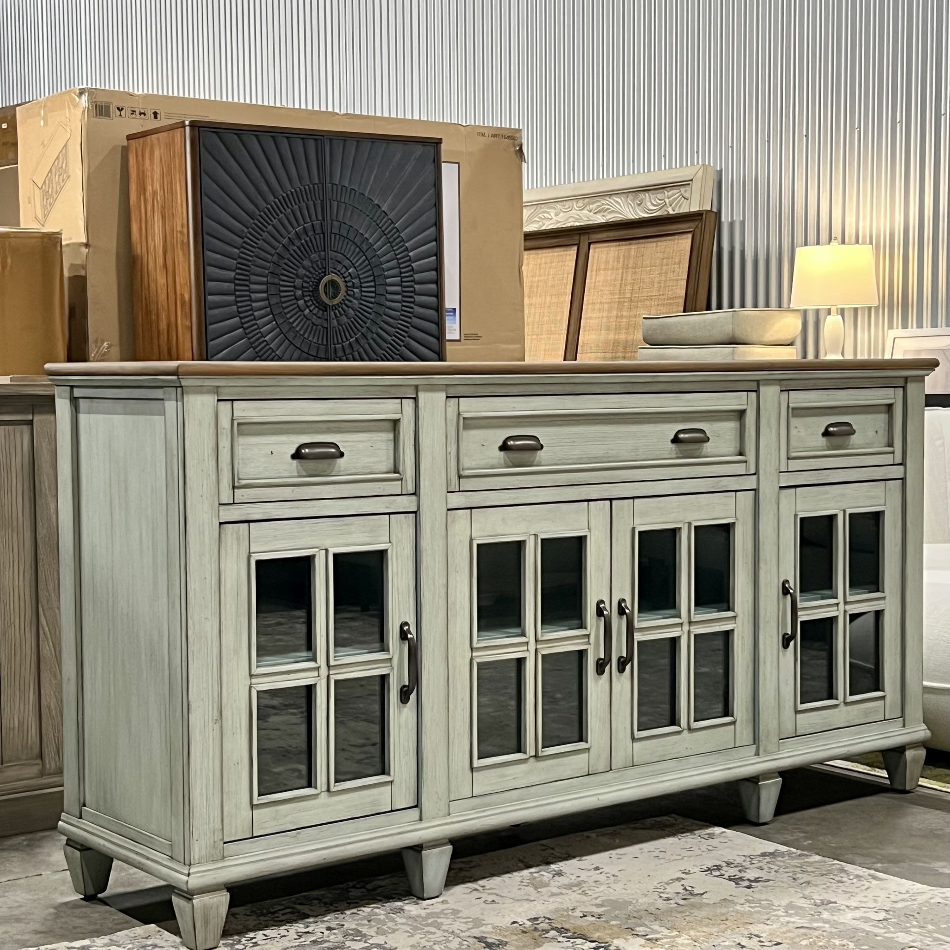 Free Delivery | Brand New Pike & Main 68" Accent Console Cabinet Sideboard | Costco MSRP $849+tax