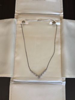 14k white gold necklace diamonds