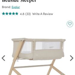 Evolur Bedside Sleeper And Bassinet Beige BRAND NEW NEVER OPENED!!!!!!!!