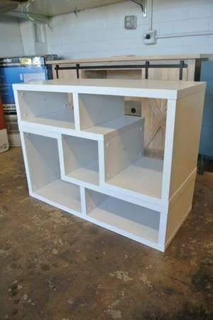 Adjustable 2 Pc Multi Configuration TV Stand Shelf Set in White