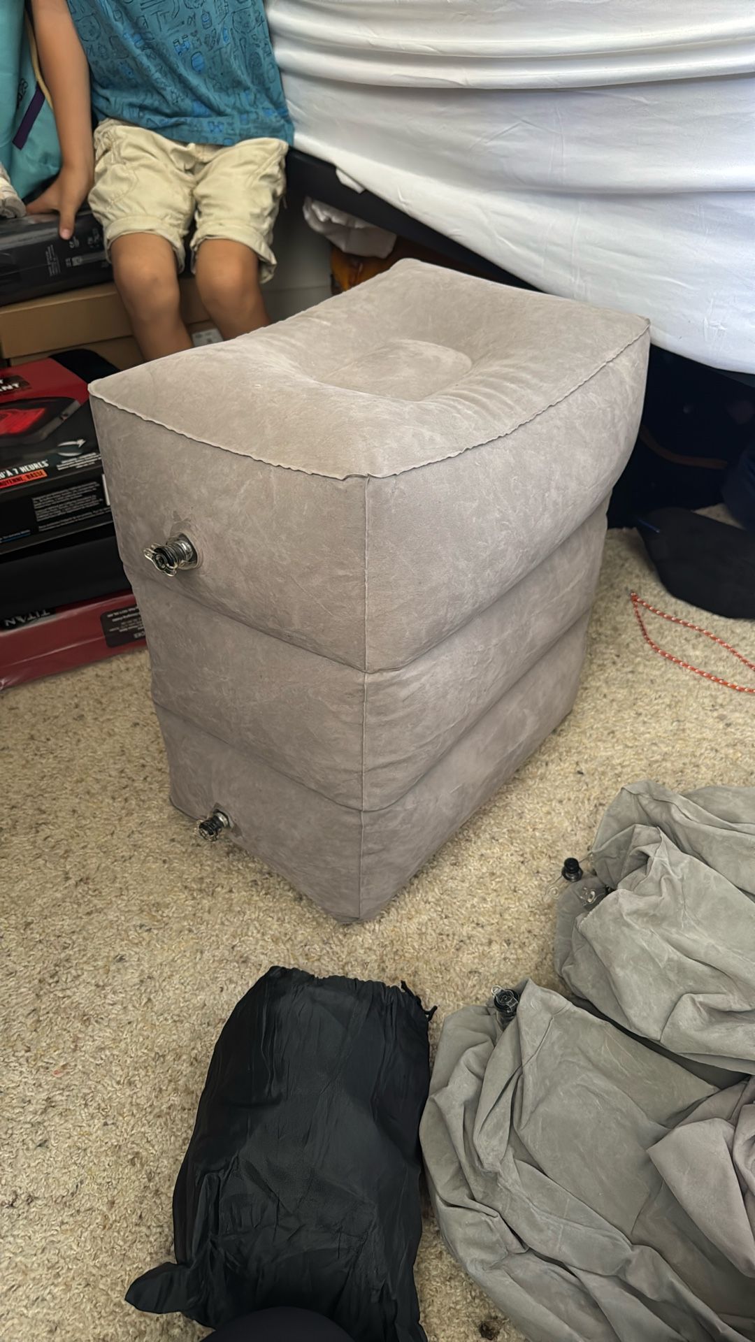 5 Inflatable Travel Foot Rest For Cars/planes