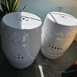 2 White Side Tables