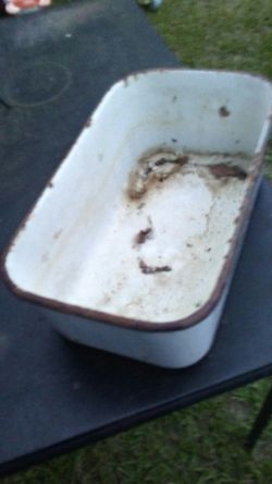 Vintage Enamel Tray.