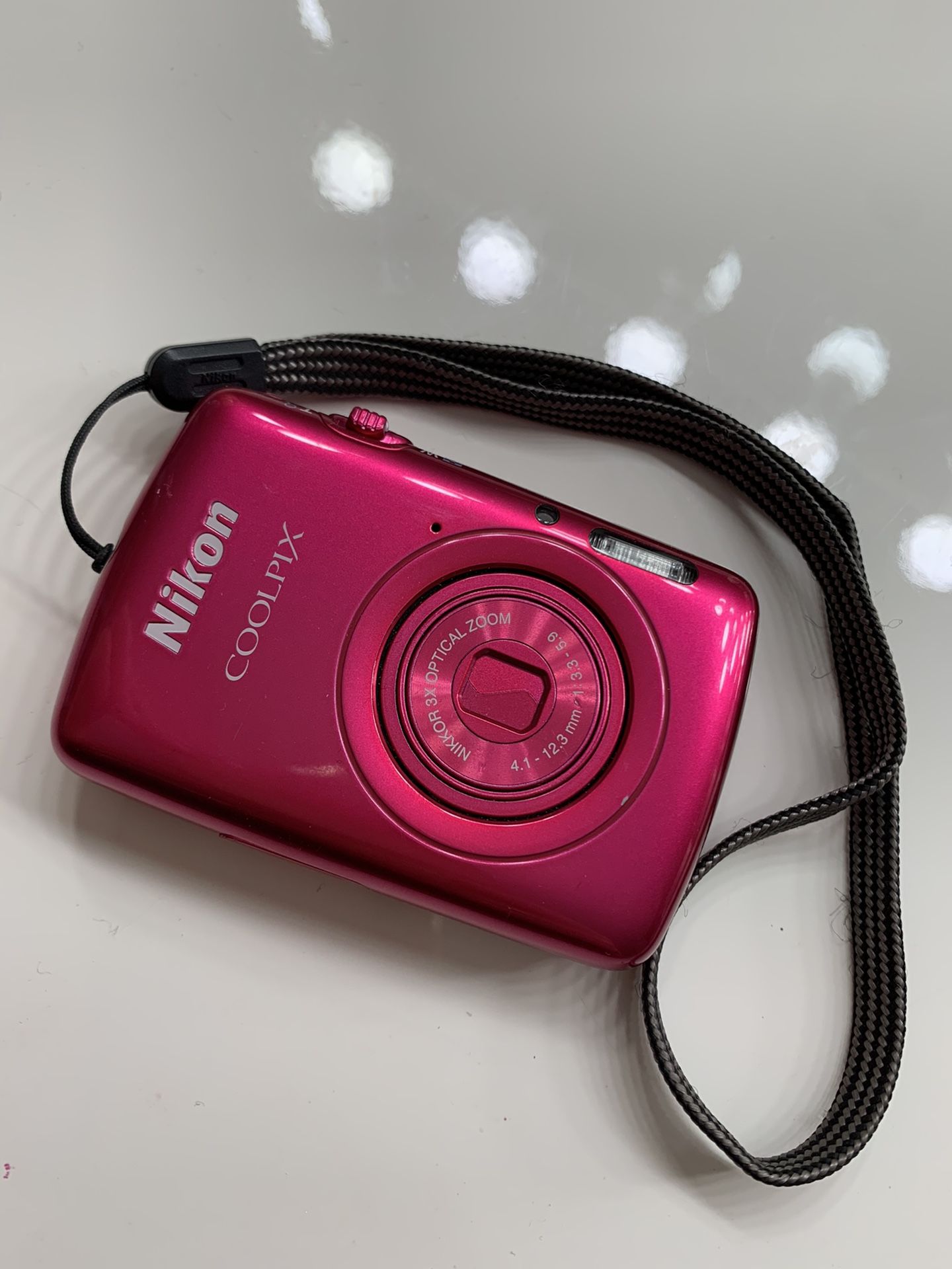 Pink Nikon Coolpix S01 10.1 MP Digital Camera with 3x Zoom NIKKOR Lens