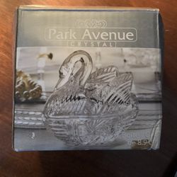 Crystal Swan Trinket Dish 
