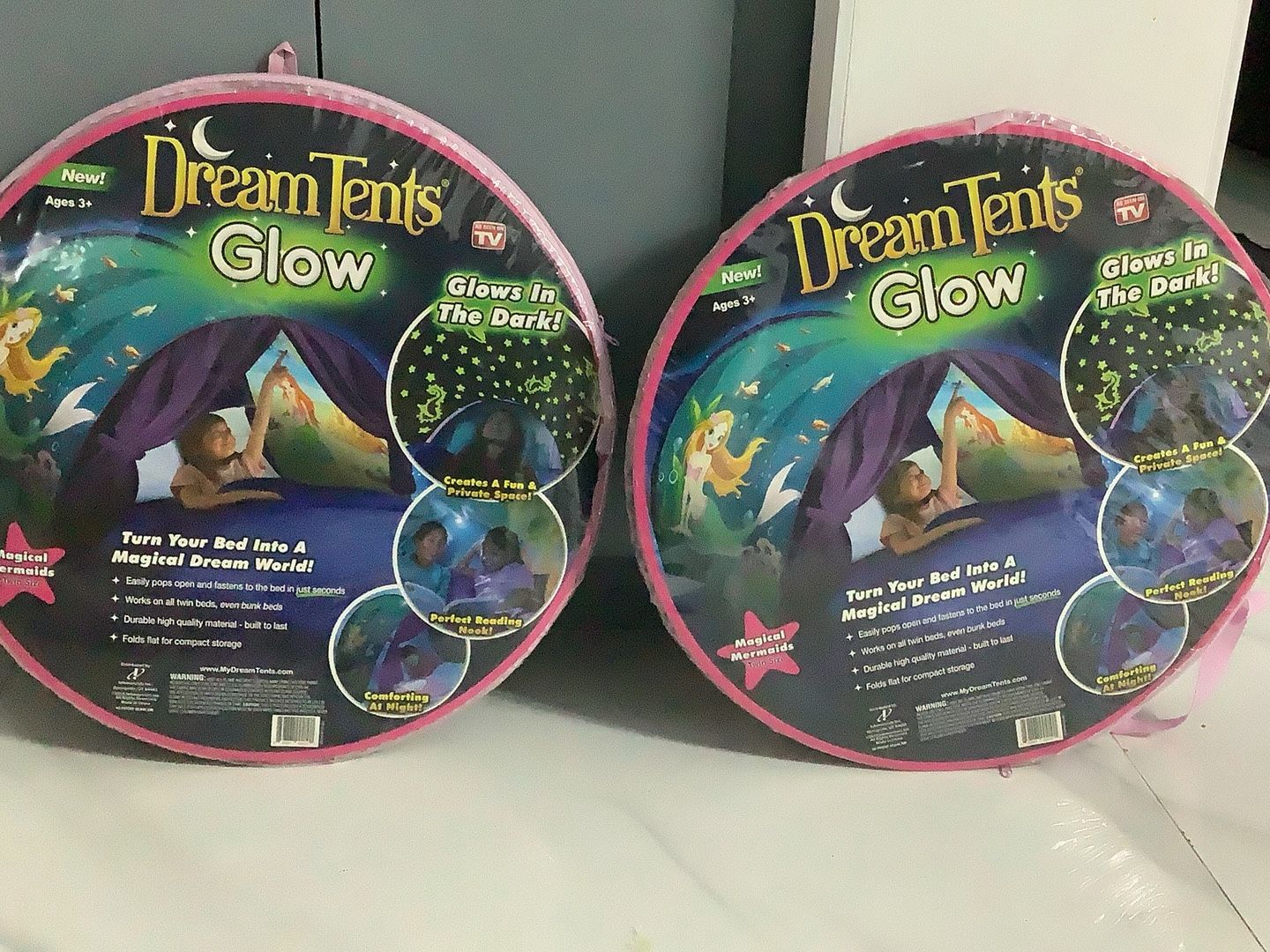 2-Dream Tents Glow in the Dark - Magical Mermaid- TWIN Size