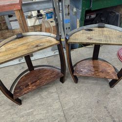Barrel Stave Side Tables