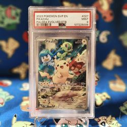 Pikachu Paldea Evolved Promo PSA 9
