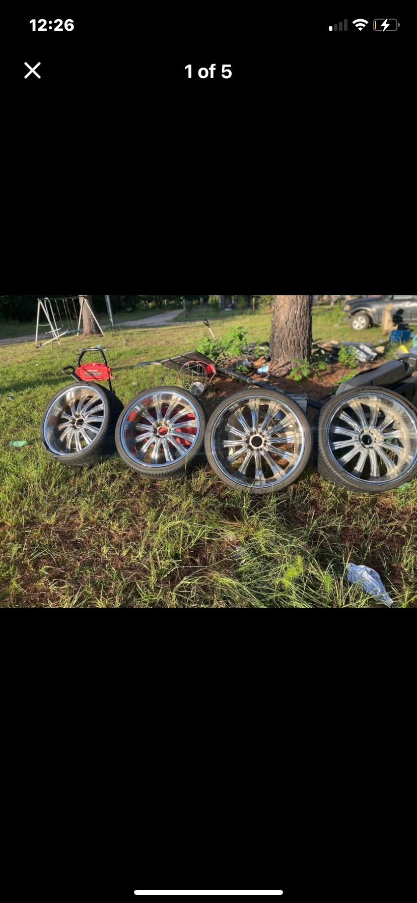 26’s universal 4 ford and Chevy 6 lug.