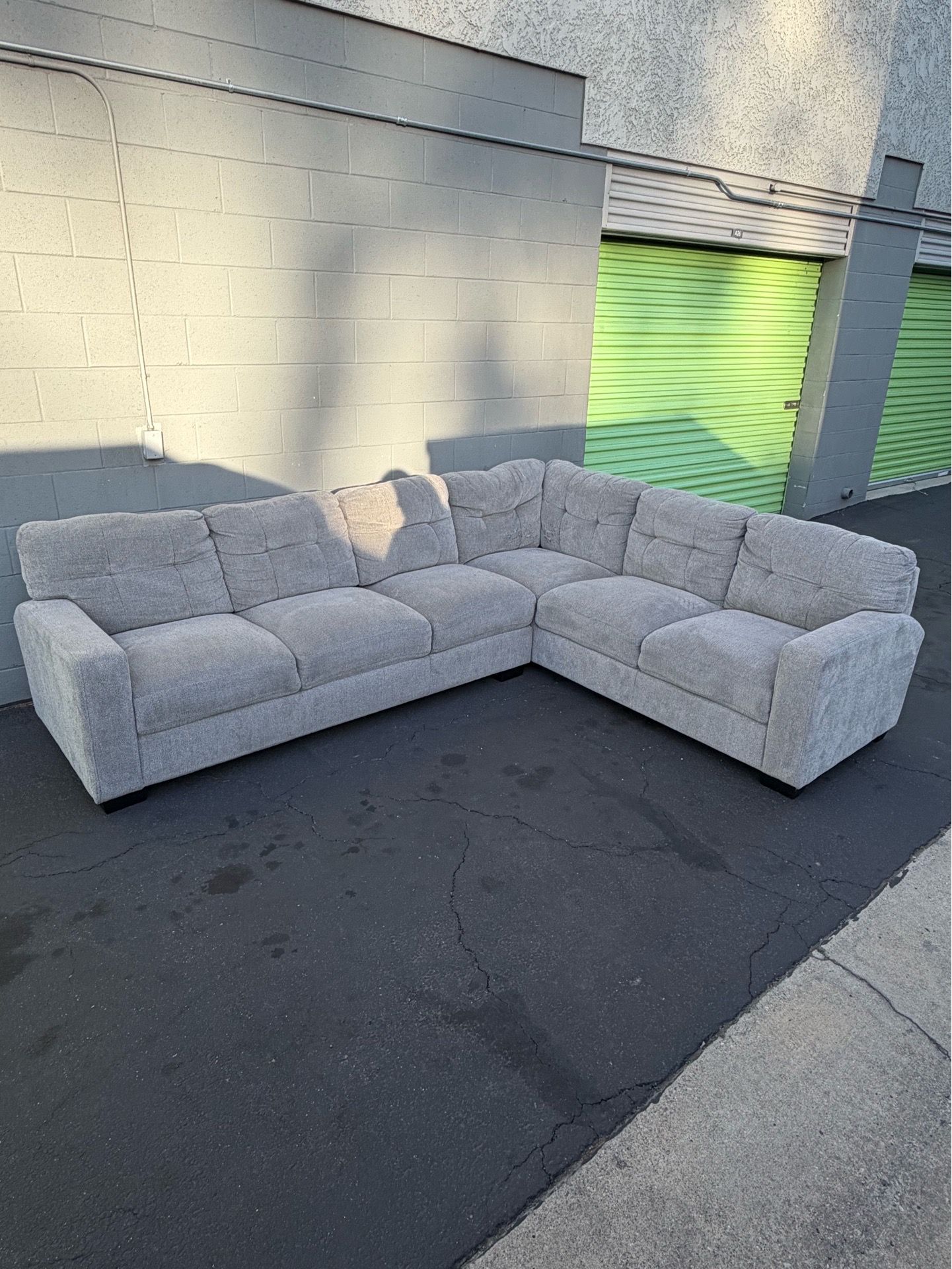 Grey sectional couch