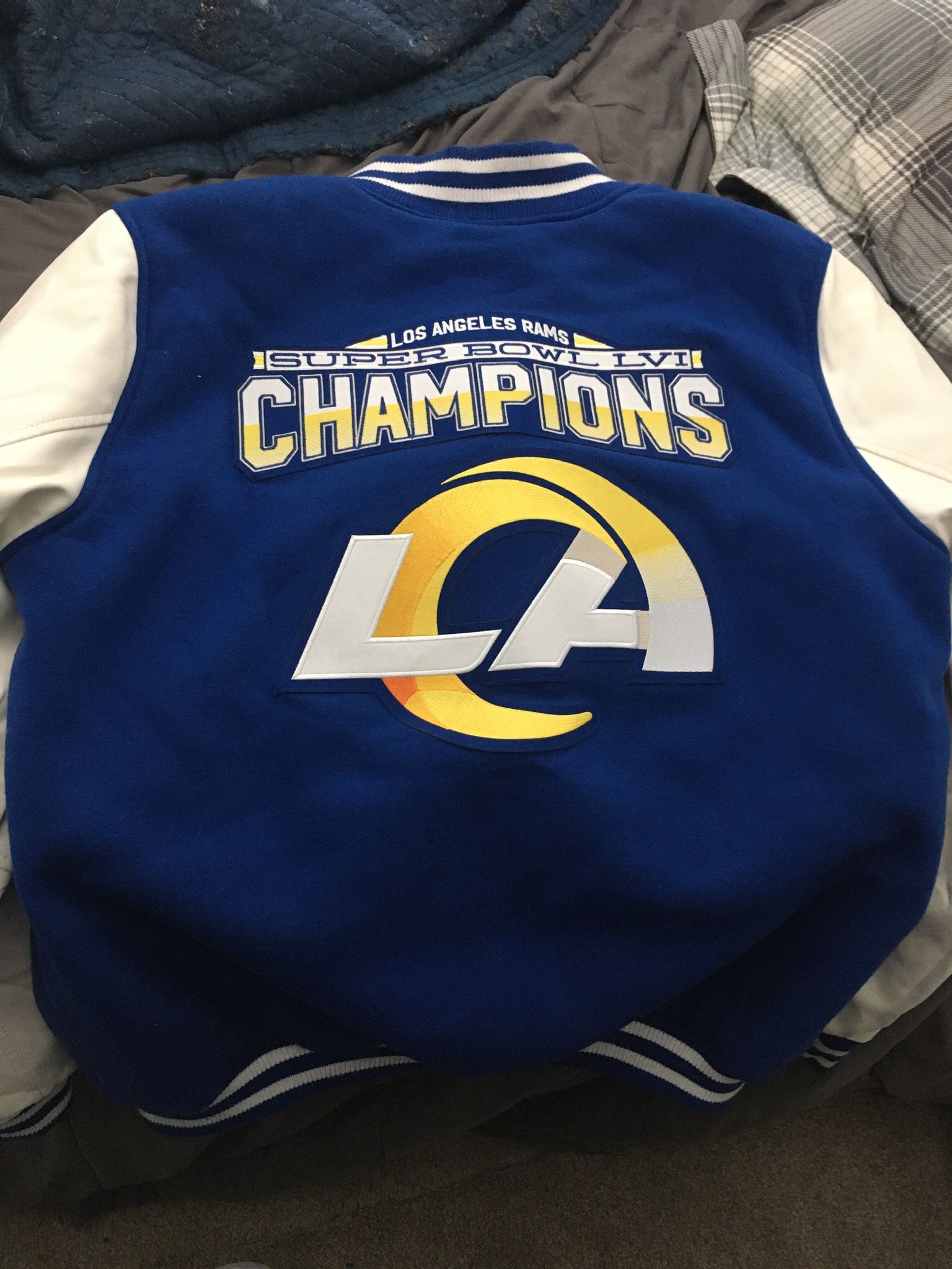 Rams superbowl jacket Reverseable Size XL